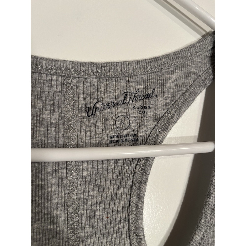 Universal Thread Target Womens Ribbed Racerback Crop Tank Top Gray Size Small - Picture 2 of 5